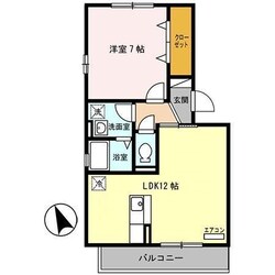 連坊駅 徒歩1分 2階の物件間取画像